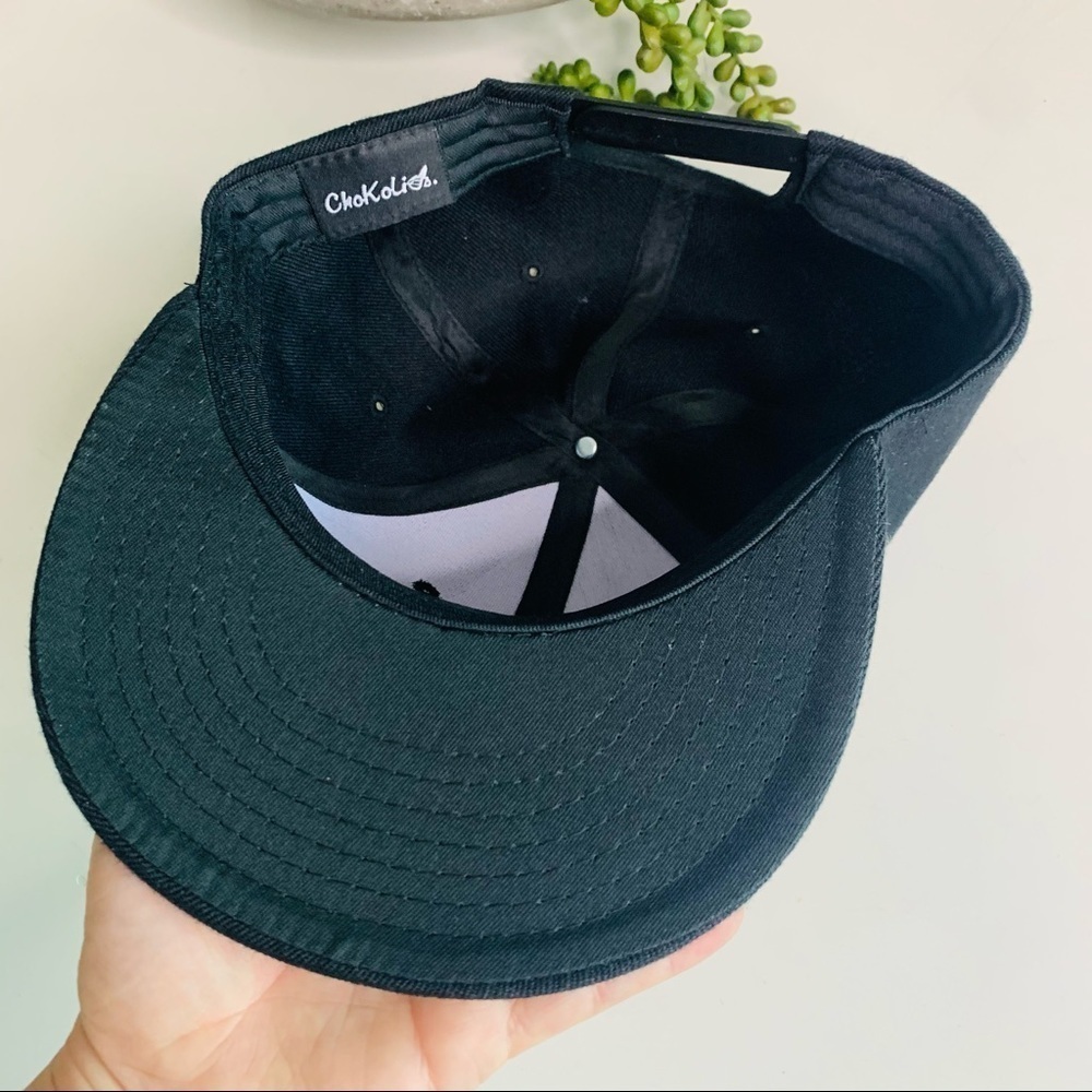 ChoKolids basics Classic Solid Black trucker hat … - image 6